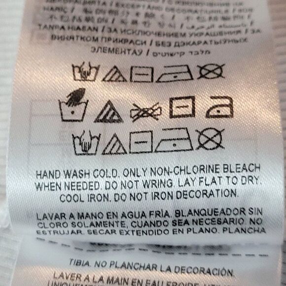 Y2K Guess White Ribbed Womens Short Sleeve V-neck Top Sz M Black Logo Stretch - Picture 7 of 14